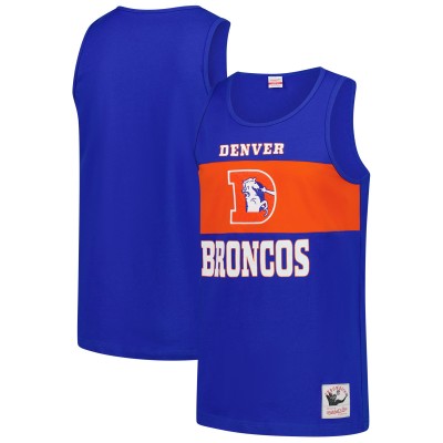 Denver Broncos Mitchell & Ness Royal Retro Colorblock Tank Top