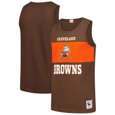 Cleveland Browns Mitchell & Ness Brown Retro Colorblock Tank Top