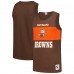 Cleveland Browns Mitchell & Ness Brown Retro Colorblock Tank Top