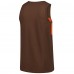 Cleveland Browns Mitchell & Ness Brown Retro Colorblock Tank Top