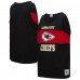Kansas City Chiefs Mitchell & Ness Black Retro Colorblock Tank Top