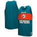 Майка Miami Dolphins Mitchell & Ness Aqua Retro Colorblock