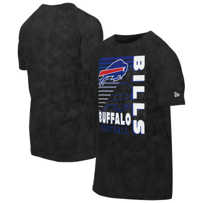 Футболка Buffalo Bills New Era Black Retro Logo Enzyme Washed Oversized
