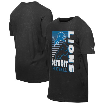 Футболка Detroit Lions New Era Black Enzyme Washed Oversized