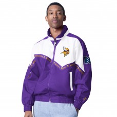 Minnesota Vikings Pro Player White/Purple Tape II Lightweight Full-Zip Jacket