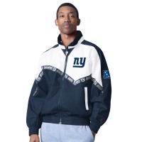 New York Giants Pro Player White/Navy Tape II Lightweight Full-Zip Jacket