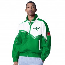New York Jets Pro Player White/Kelly Green Retro Tape II Lightweight Full-Zip Jacket New York Jets Pro Player White/Kelly Green Retro Tape II Lightweight Full-Zip Jacket