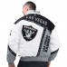 Las Vegas Raiders Pro Player Black/Silver Tape Full-Zip Hoodie Jacket