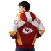 Kansas City Chiefs Pro Player Red/Gold Shoulder To Shoulder Polyfill Full-Zip Hooded Jacket