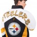 Pittsburgh Steelers Pro Player Black/Gold Shoulder To Shoulder Polyfill Full-Zip Hooded Jacket