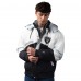 Las Vegas Raiders Pro Player Black/Silver Shoulder To Shoulder Polyfill Full-Zip Hooded Jacket