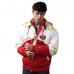 San Francisco 49ers Pro Player Scarlet/Gold Shoulder To Shoulder Polyfill Full-Zip Hooded Jacket