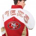 San Francisco 49ers Pro Player Scarlet/Gold Shoulder To Shoulder Polyfill Full-Zip Hooded Jacket
