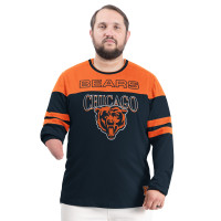 Футболка с длинным рукавом Chicago Bears G-III Sports by Carl Banks Navy/Orange Adaptive Outlast