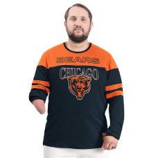 Футболка с длинным рукавом Chicago Bears G-III Sports by Carl Banks Navy/Orange Adaptive Outlast