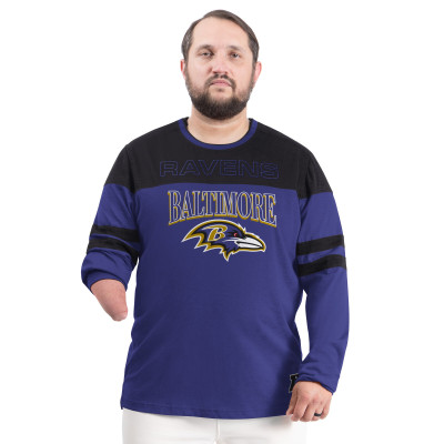 Футболка с длинным рукавом Baltimore Ravens G-III Sports by Carl Banks Purple/Black Adaptive Outlast