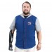 New York Giants G-III Sports by Carl Banks Royal Adaptive Home Team Magnetic Button-Up Top