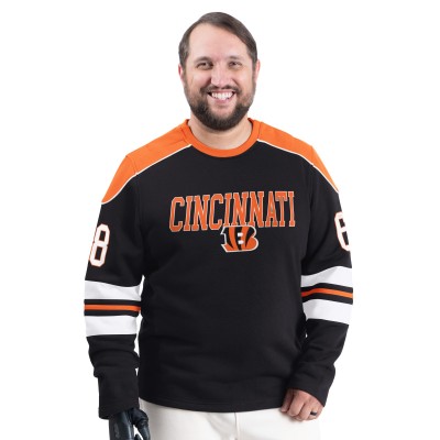 Cincinnati Bengals G-III Sports by Carl Banks Black Adaptive Lord Stanley Crewneck Sweatshirt