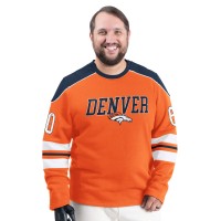 Denver Broncos G-III Sports by Carl Banks Orange Adaptive Lord Stanley Crewneck Sweatshirt