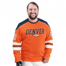 Denver Broncos G-III Sports by Carl Banks Orange Adaptive Lord Stanley Crewneck Sweatshirt