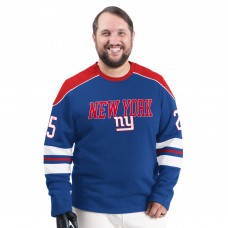 New York Giants G-III Sports by Carl Banks Royal Adaptive Lord Stanley Crewneck Sweatshirt