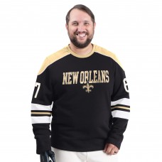 New Orleans Saints G-III Sports by Carl Banks Black Adaptive Lord Stanley Crewneck Sweatshirt