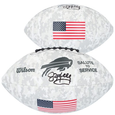 Jim Kelly Buffalo Bills Autographed Fanatics Authentic 2024 Salute To Service Wilson Football