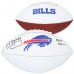 Jim Kelly Buffalo Bills Autographed Fanatics Authentic Franklin White Panel Football with HOF 02 Inscription