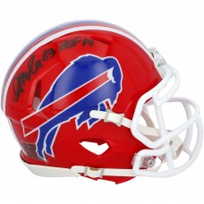 Andre Reed Buffalo Bills Autographed Fanatics Authentic Riddell 1897-2001 Throwback Speed Mini Helmet with HOF 14 Inscription