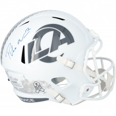 Puka Nacua Los Angeles Rams Autographed Fanatics Authentic Riddell 2024 Salute To Service Speed Replica Helmet Puka Nacua Los Angeles Rams Autographed Fanatics Authentic Riddell 2024 Salute To Service Speed Replica Helmet