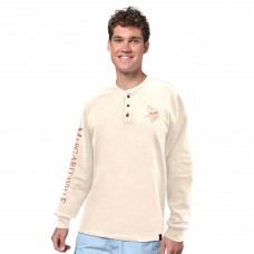 Minnesota Vikings Margaritaville Cream Five OClock Henley Long Sleeve T-Shirt Minnesota Vikings Margaritaville Cream Five OClock Henley Long Sleeve T-Shirt