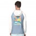 Los Angeles Rams Margaritaville Sand, Sea, Sunsets Long-Sleeve Rashguard Hoodie Pullover -Light Blue/Cream