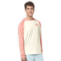 Chicago Bears Margaritaville Cream/Amber Sand, Sea, Sunsets Long-Sleeve Rashguard Hoodie Pullover