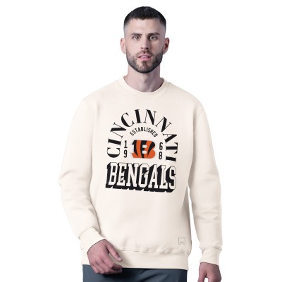 Cincinnati Bengals MSX by Michael Strahan White Whiteout Tri-Blend Sweatshirt