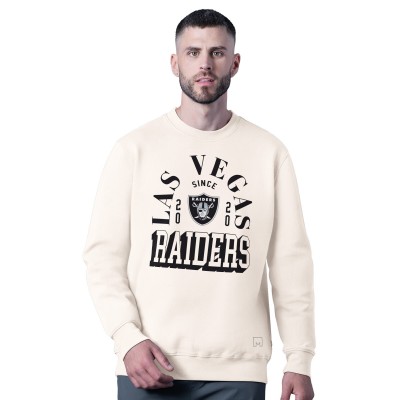 Las Vegas Raiders MSX by Michael Strahan White Whiteout Tri-Blend Sweatshirt