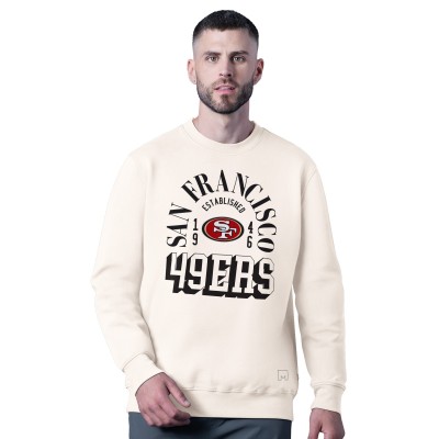 San Francisco 49ers MSX by Michael Strahan White Whiteout Tri-Blend Sweatshirt