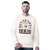 Minnesota Vikings MSX by Michael Strahan White Whiteout Tri-Blend Sweatshirt