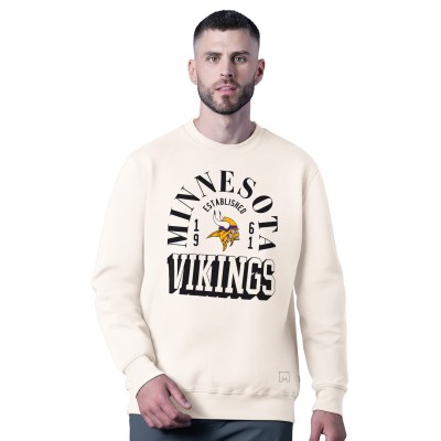 Minnesota Vikings MSX by Michael Strahan White Whiteout Tri-Blend Sweatshirt