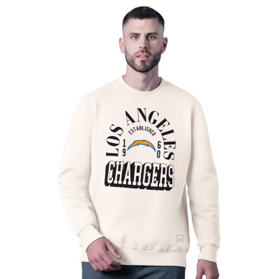 Los Angeles Chargers MSX by Michael Strahan White Whiteout Tri-Blend Sweatshirt