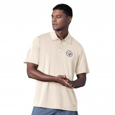 Pittsburgh Steelers MSX by Michael Strahan Cream Tournament Polo