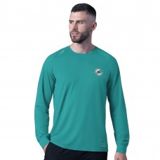 Miami Dolphins MSX by Michael Strahan Aqua Forward Long-Sleeve T-Shirt