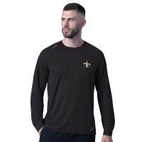 New Orleans Saints MSX by Michael Strahan Black Forward Long-Sleeve T-Shirt