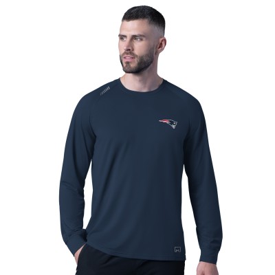 New England Patriots MSX by Michael Strahan Navy Forward Long-Sleeve T-Shirt