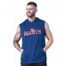 New York Giants MSX by Michael Strahan Royal Tri-Blend Rebound Sleeveless Hoodie