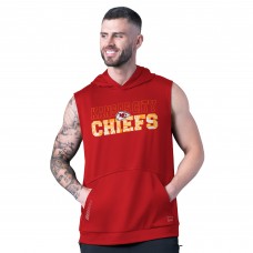 Kansas City Chiefs MSX by Michael Strahan Red Tri-Blend Rebound Sleeveless Hoodie