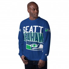 Seattle Seahawks Starter Navy Extreme Clutch Hit Vintage Logo Long Sleeve T-Shirt