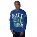 Seattle Seahawks Starter Navy Extreme Clutch Hit Vintage Logo Long Sleeve T-Shirt