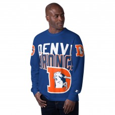 Футболка с длинным рукавом Denver Broncos Starter Navy Extreme Clutch Hit Vintage Logo