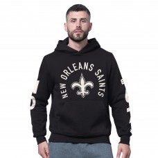 New Orleans Saints Starter Black Handoff Fleece Hoodie Sweatshirt