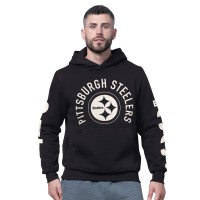 Pittsburgh Steelers Starter Black Handoff Fleece Hoodie Sweatshirt